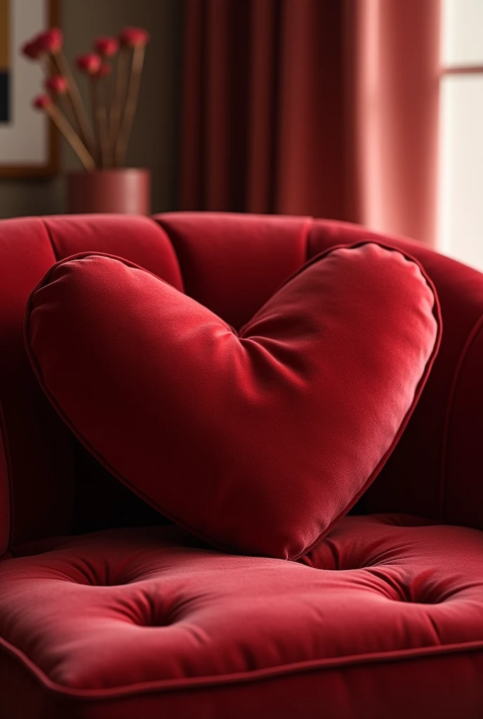 Heart-shaped upholstered furniture