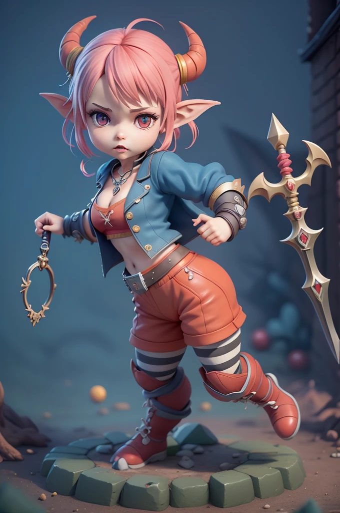 character, mic, long-sleeved blouse with black and white stripes, , different colors, Small shorts or legging pants, small waist, corpo mic, blouse with stripes, CG, striped shirt, striped sock, based on ((kingdom hearts)), (kingdom hearts), without a hat, colourful hair, takes bowser, ((striped shirt)), subsurface alta, hight subsurface, occlusion environment, big sword in hand, greatsword, carrying sword, segurando greatsword, skin natural, ((large video game decorations)), Sword and shield, ((castlevania)), dark animals in the background, dark dolls in the scene, monsters in the scene, Panning, (very big tits), dark theme, mask covering the mouth, monsters in the background, character in the center of the scene, diffuse color blue, dark blue color, detailed, sensual ao extremo, full body, creatures in around, ((demons and dragons)),((demons and dragons)),((só de calcinha)),((lingeriee)),((castlevania))
