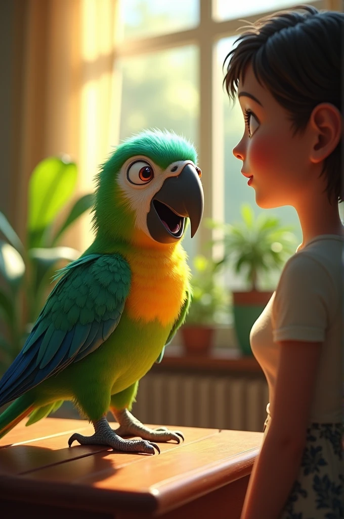 Suman had a parrot. The parrot says to its owner, Leave me alone. I will give you three pieces of advice.