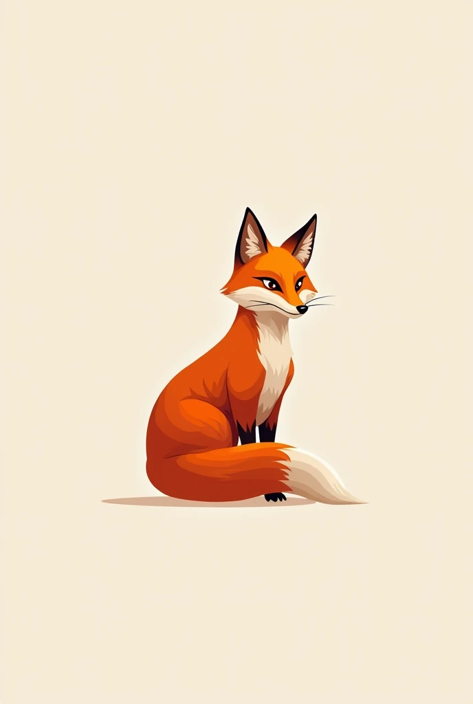 Make an elegant and minimalist fox image as a logo for a brand, animated

