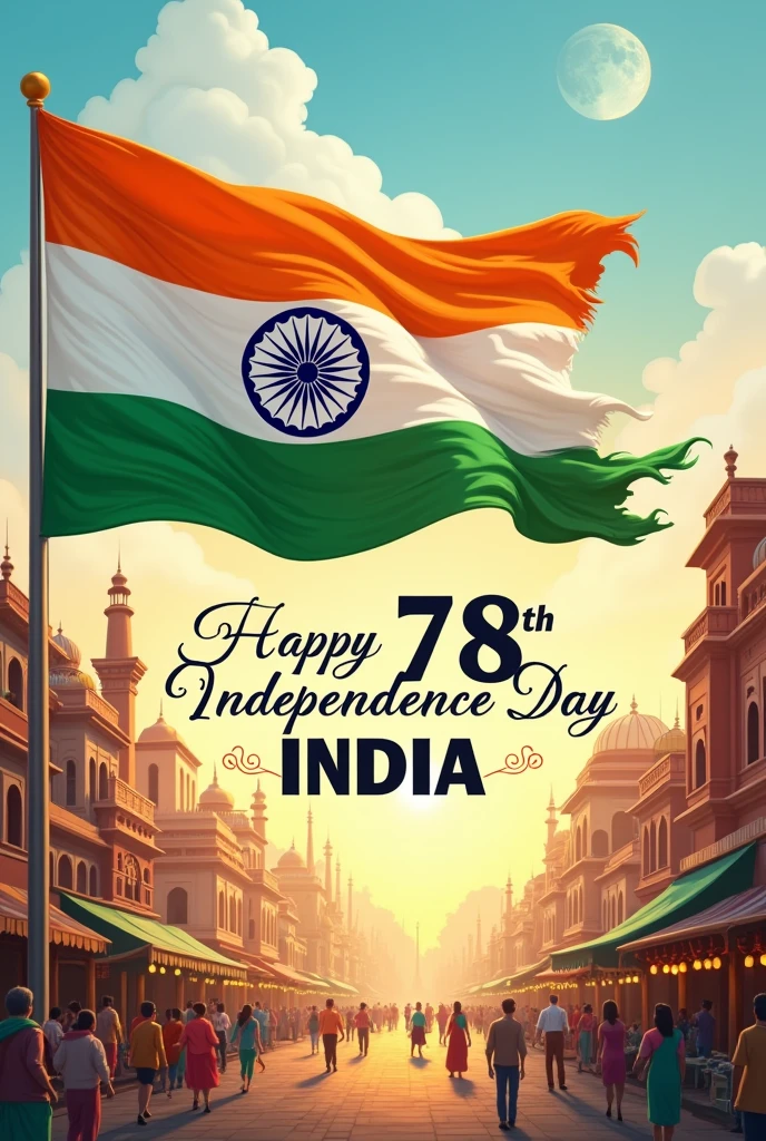 Happy 78th Independence day INDIA with text