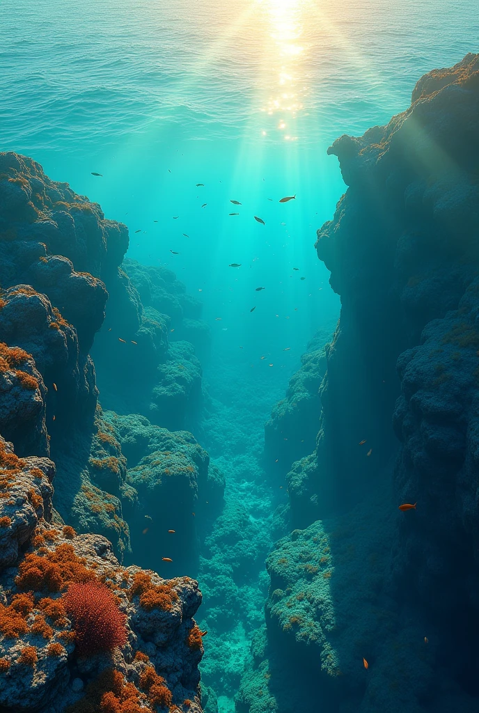 seabed seen from the sky (from above) 