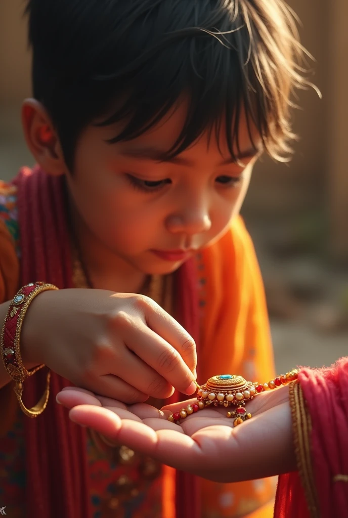 Generate a image for raksha bandhan

Brother tieng lays to his sister's hand

Another one like this