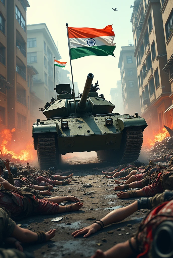 Tank attack, many people died and the tricolour was hoisted