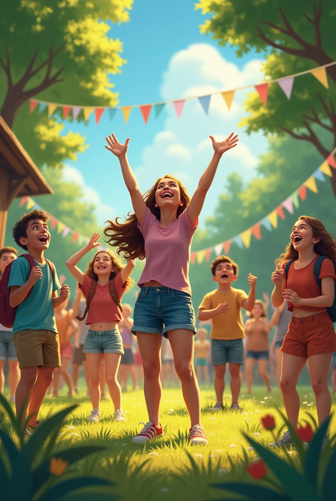 I want a picture of a vacation bible camp about the love of God for teenagers