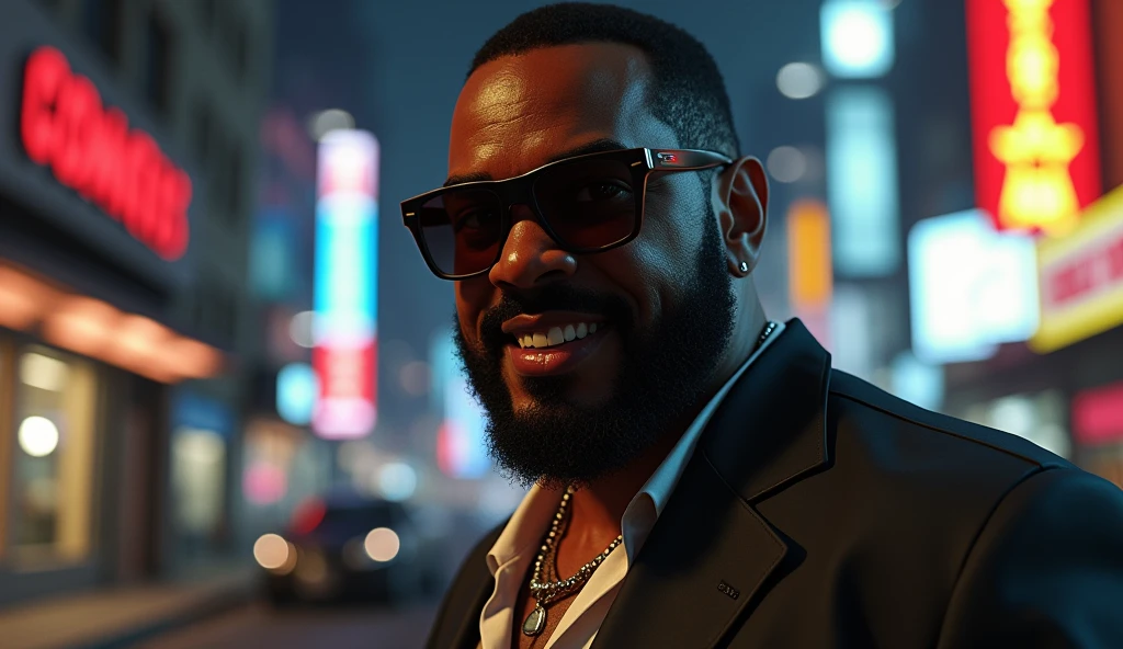 ilustra Big Smoke igual Chris Rock gta cinematic 4k