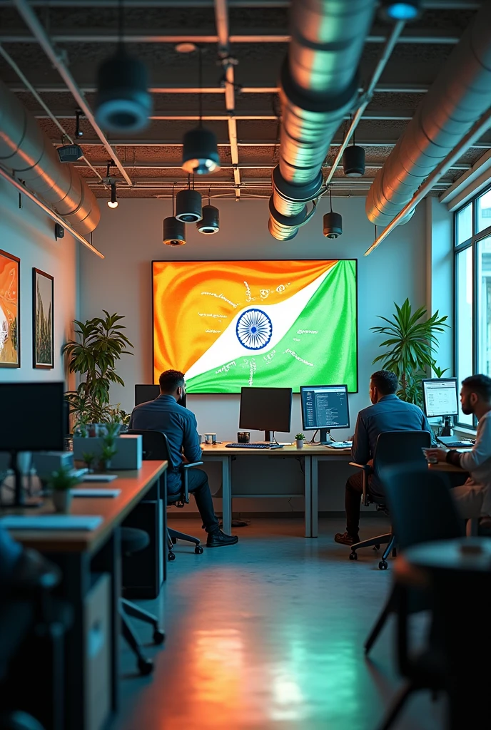 An cctv installation office name with MK SECURITY SOLUTIONS wishes Indian Independence day 