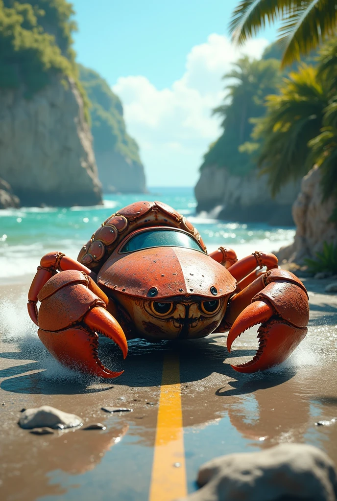 What car would a crab have if he had one?