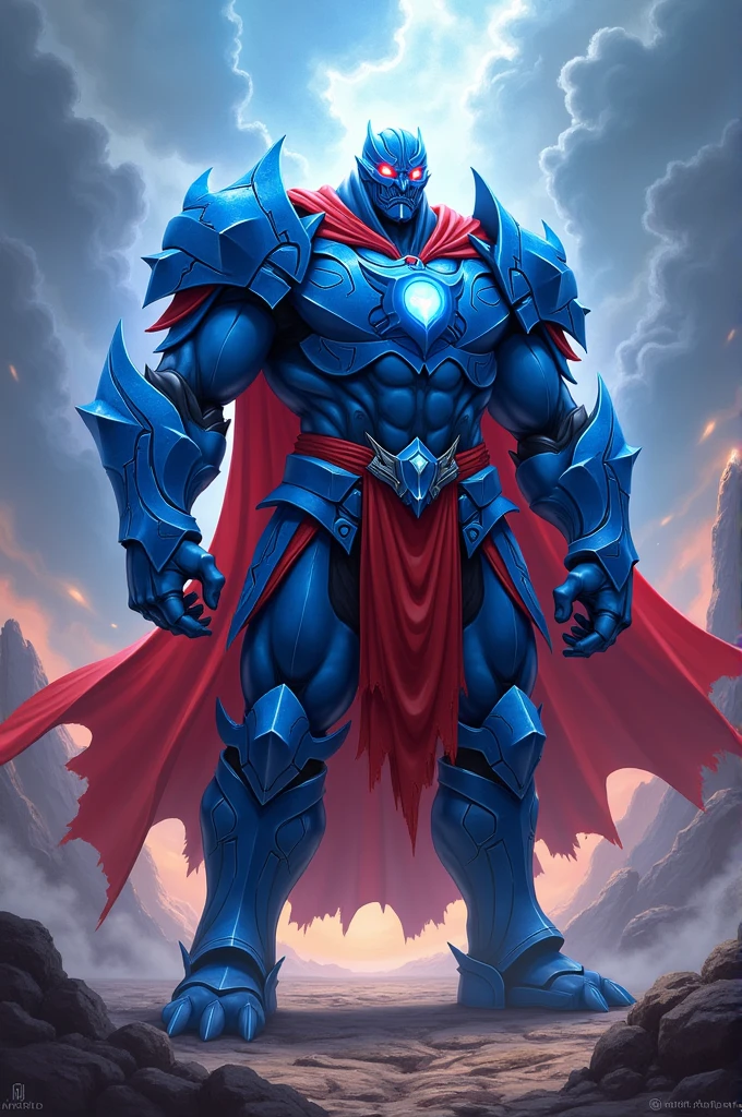 Blue and red warrior
