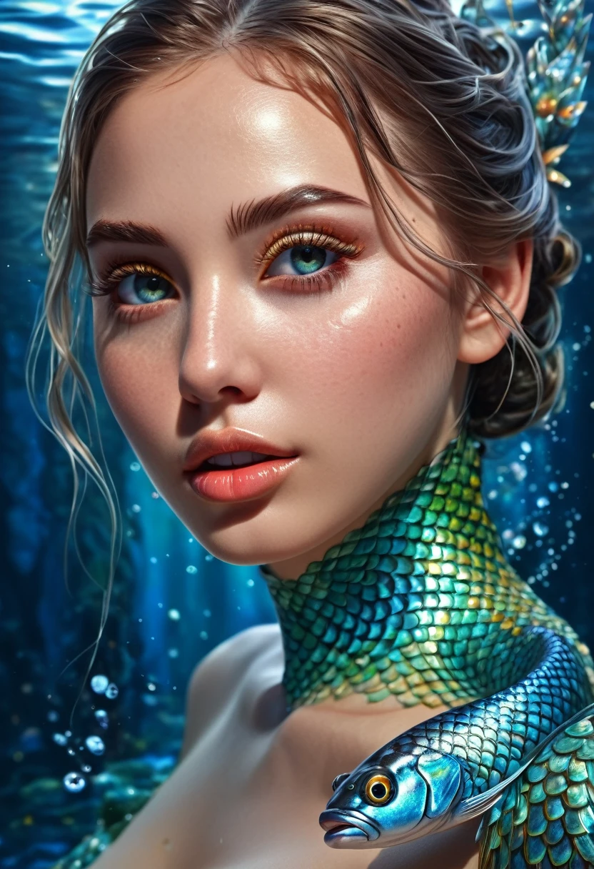 1 woman, Detailed gorgeous face, delicate features, long flowing hair, beautiful eyes, elegant expression, complex gem, detailed skin, Porcelain complexion, heavenly beauty, elegant pose, fantasy setting, shining light, Dreamlike atmosphere, movie lights, (best quality,4K,8k,mackerel,masterpiece:1.2),very detailed,(realistic,photorealistic,photo-realistic:1.37),vivid colors, digital painting