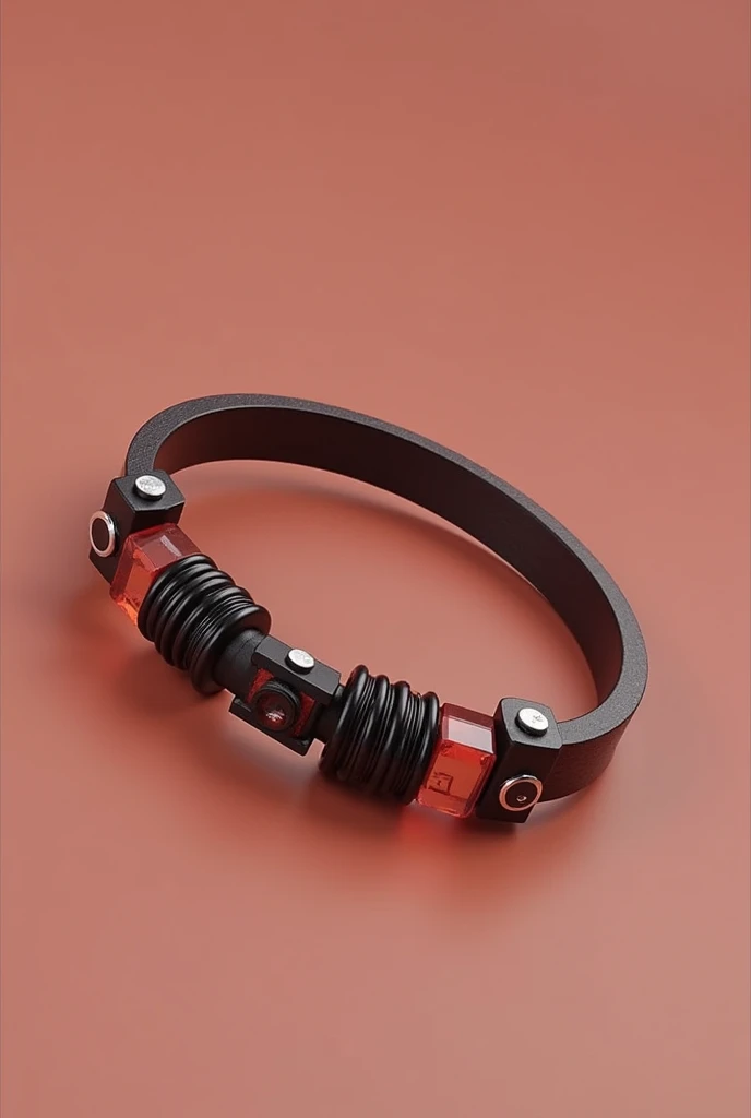 Lightweight bracelet with reddish tones with black