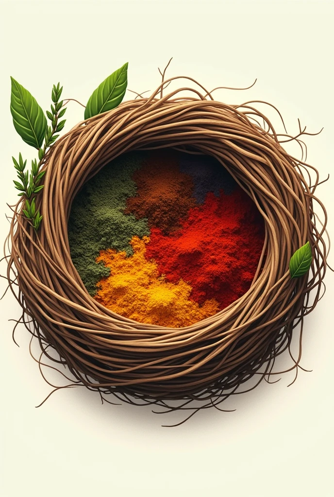 Here's a prompt you can use to create the "Nestpice" logo:
"Design a logo for 'Nestpice,' a spice company, featuring a bird's nest made from a variety of spices and herbs. The nest should be circular and detailed, with textures that resemble natural ingredients like chili, turmeric, cumin, basil, and thyme. The design should emphasize a wholesome, earthy, and artisan feel, using warm and balanced tones to reflect the natural and flavorful essence of the spices. The overall look should be inviting, cozy, and suggest the rich, savory quality of the spices."
This prompt should guide an AI tool to create a logo that captures the essence of "Nestpice" with a focus on the ingredients and the nest concept.