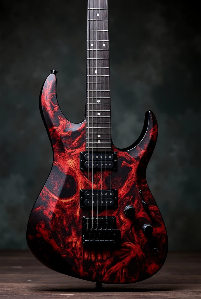 Yamaha yBRG modified with a wrap on it of bloody skull red