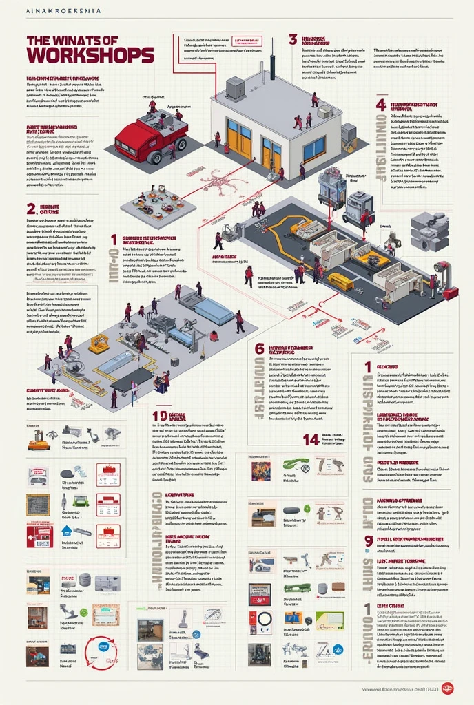 Create a chart of a mechanical workshop named Alfa Workshops of the Alfa Group 