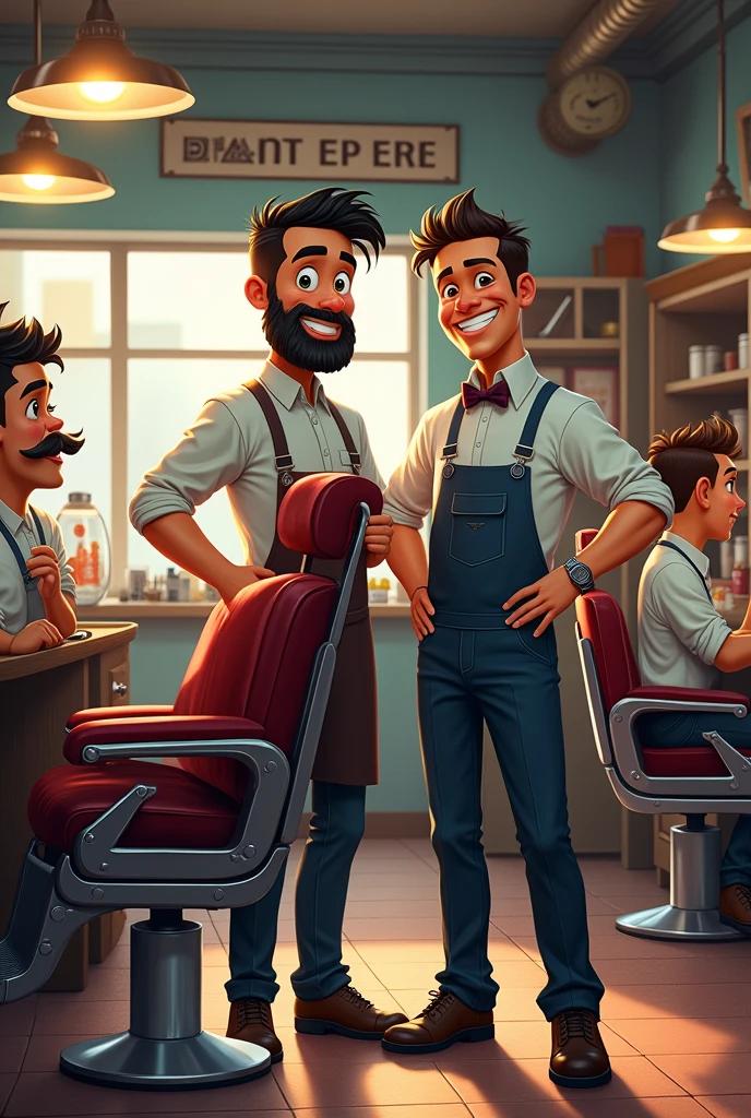Tuki and I cogo barbers
