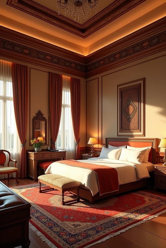 mashma hotel full bedroom without any person
in punjabi style