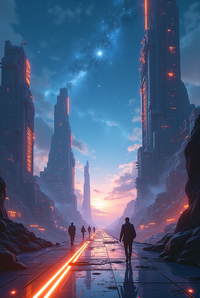 A futuristic landscape。Expansive starry sky。Success is just A passing point
Burning with Curiosity
To a new stage
Connecting the future I believe
