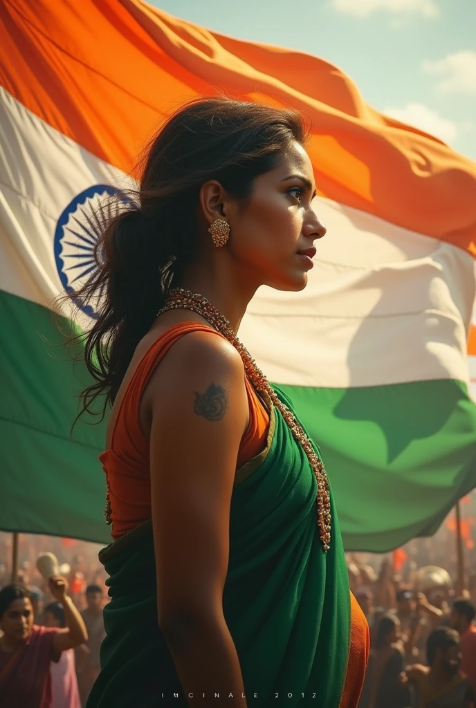 Indai independence day image with the aim to protect women from rape culture

