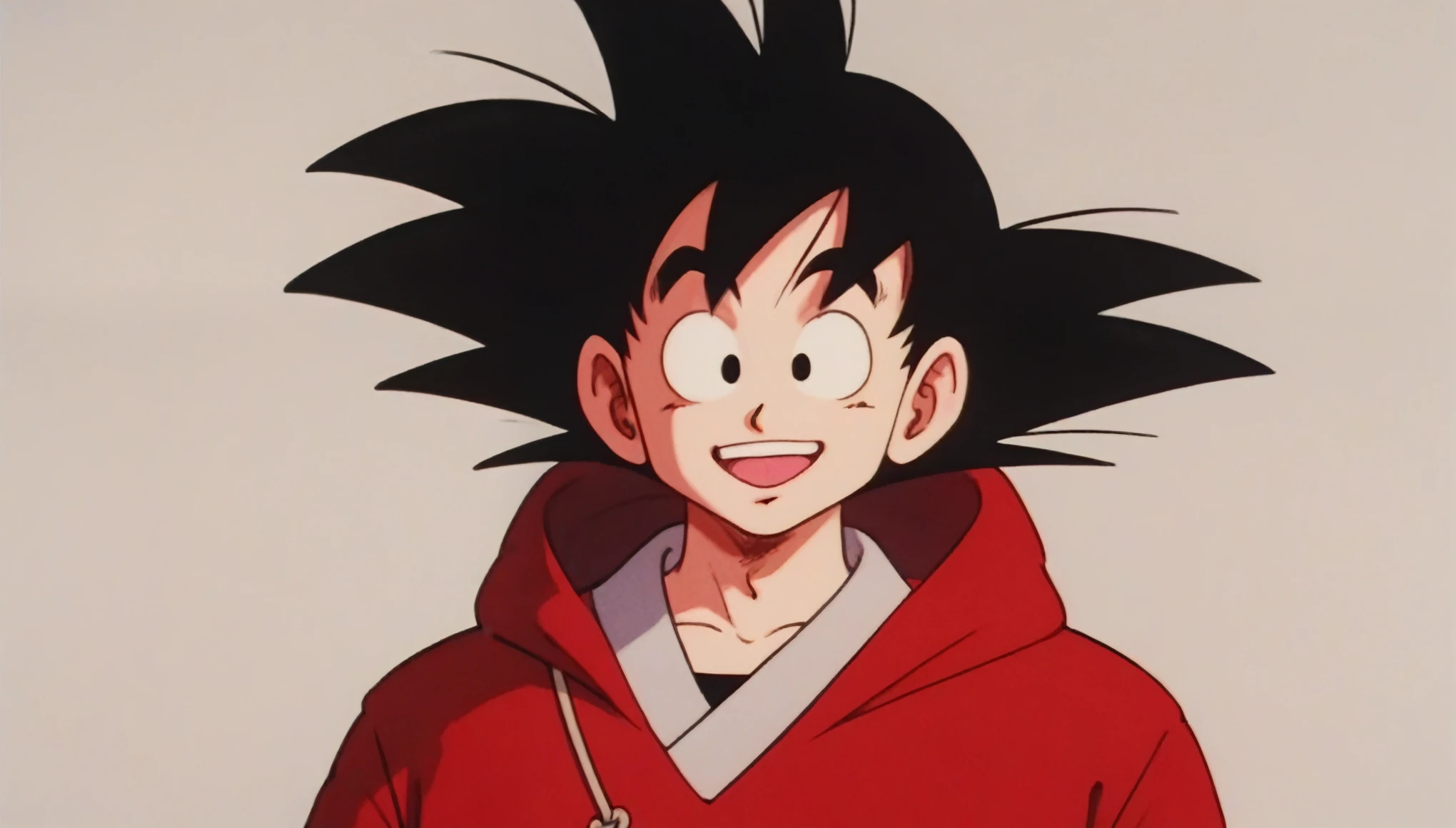 Son Goku, Old age, Black Hair, Iris, Spiked Hair, Jedi Robe, Hooded Robe, Put on the hood