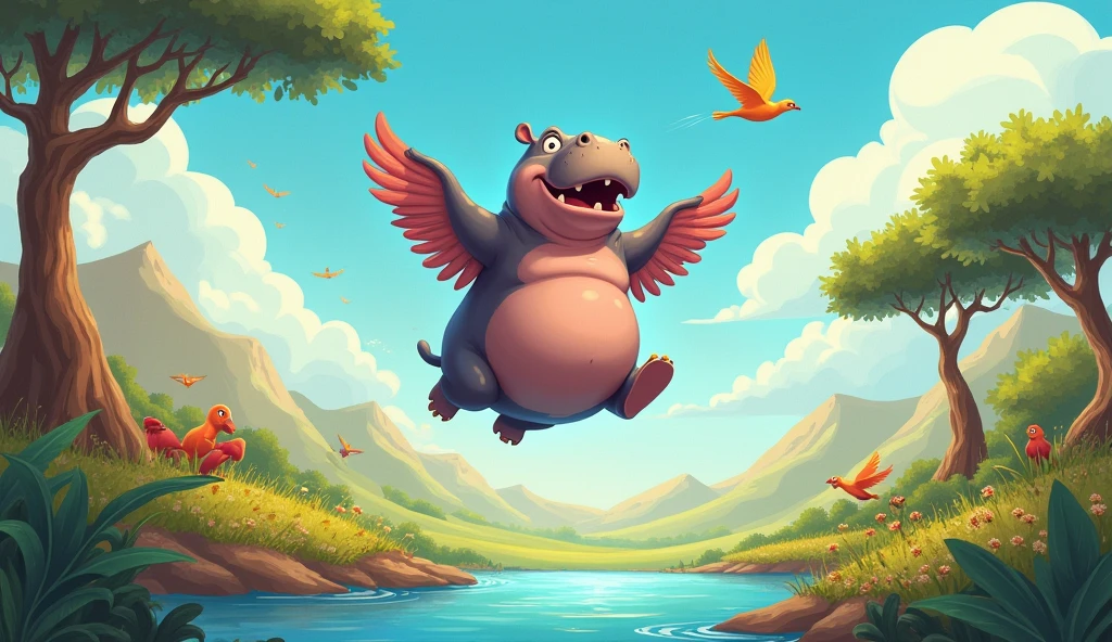 "The Hippo Who Tried to Fly: A Tale of Self-Acceptance"