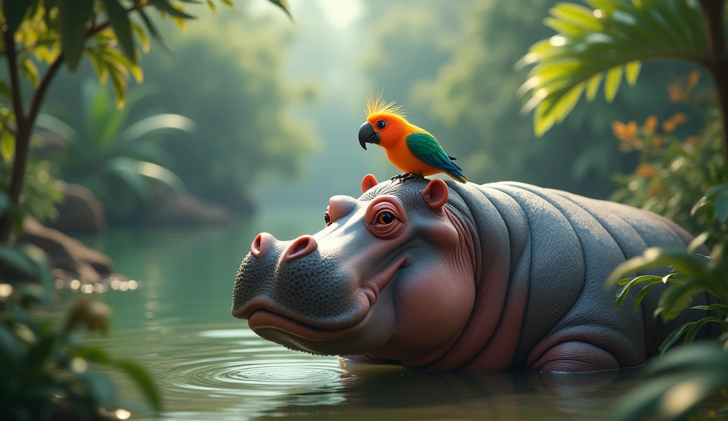 "The Hippo and the Bird"