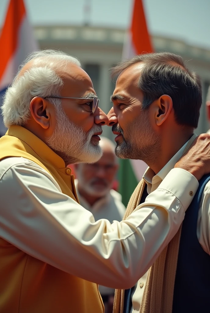 Narendra Modi flying kiss to Rahul Gandhi