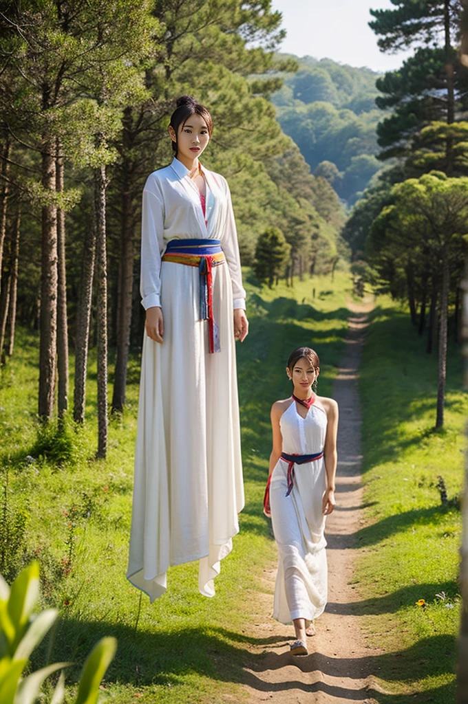 Jilin beauty athletes,Very tall body,,A loincloth made of coarse linen,Primeval forest
