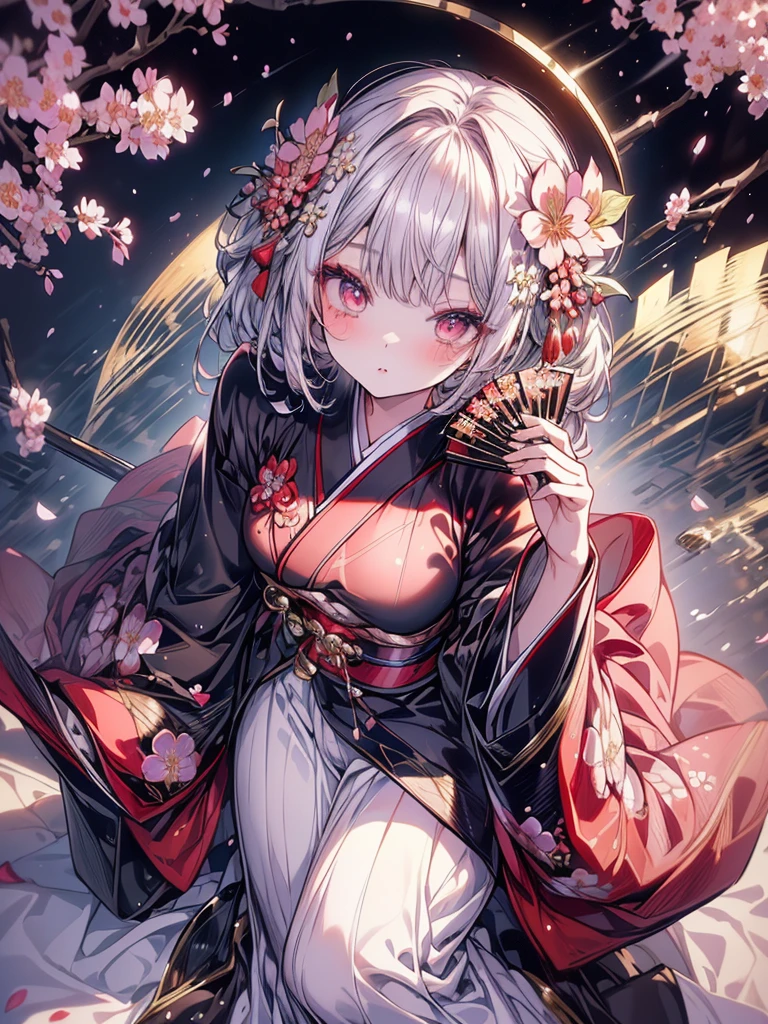 anime girl in kimono outfit sitting on a bed with flowers, guweiz, anime style 4 k, anime art wallpaper 4 k, anime art wallpaper 4k, artwork in the style of guweiz, beautiful anime girl, beautiful anime artwork, anime art wallpaper 8 k, anime girl, anime wallpaper 4k, beautiful anime, anime wallpaper 4 k, japanese art style, detailed drawn beautiful eyes, smart legs, correct hand