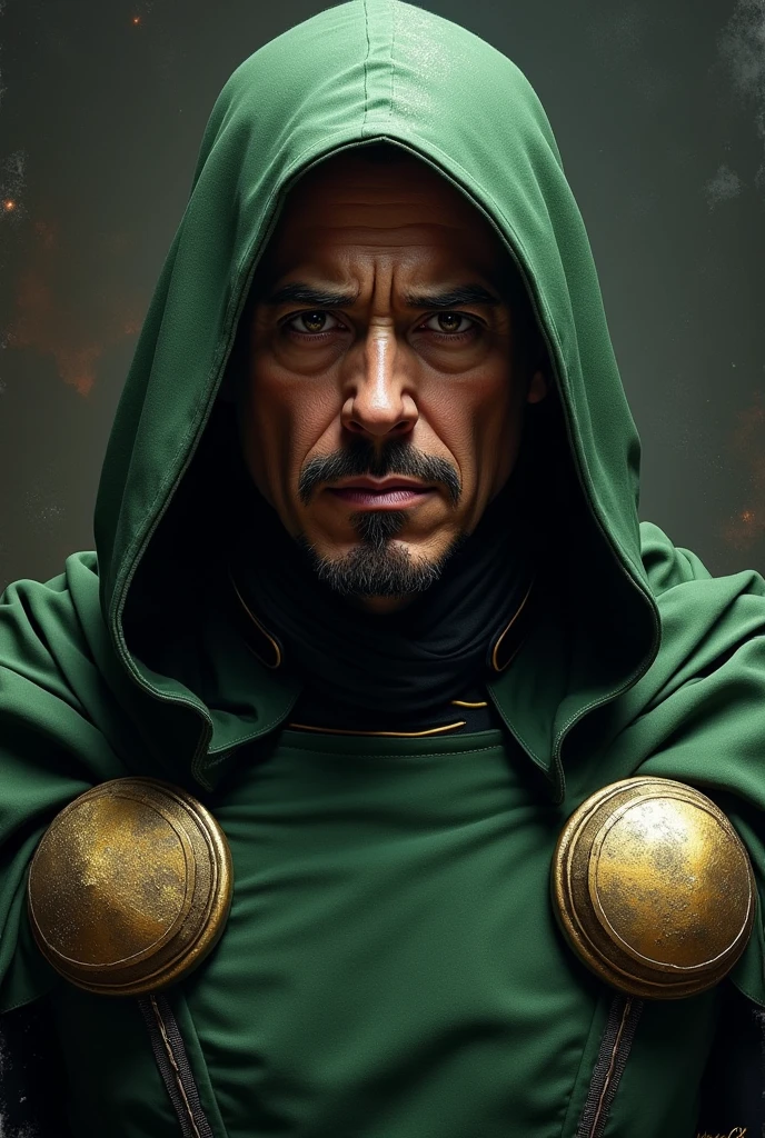 Robert Downey Jr. as Doctor Doom without a mask