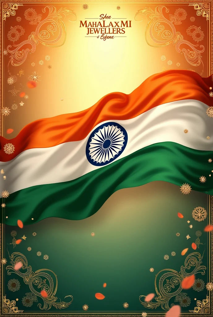 Independence day banner for jewellery showroom called shree mahalaxmi jewellers