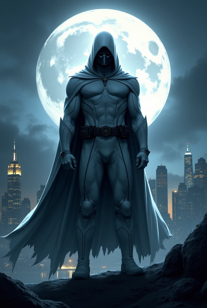Create a aesthetic walpaper of moon knight