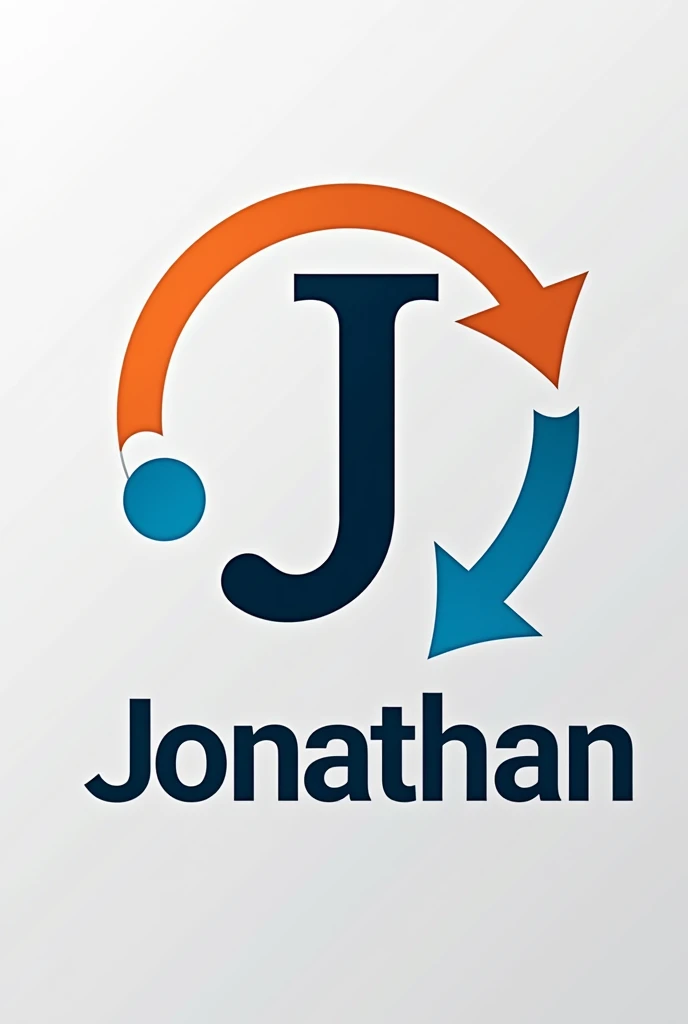 logo with the name Jonathan in Calibri font, creative