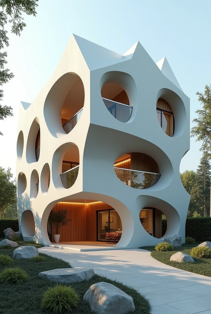 House inspired of different polygons like regular/irregular and convex/non-convex