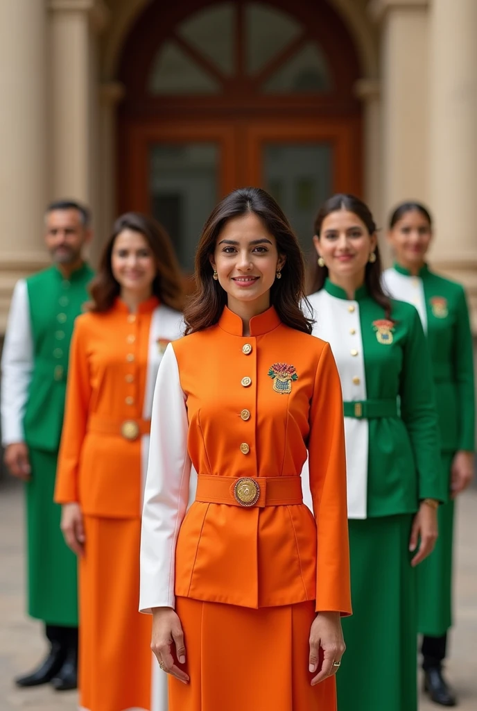 Uniforms advertisement for hotels in indian tricolour for independence day