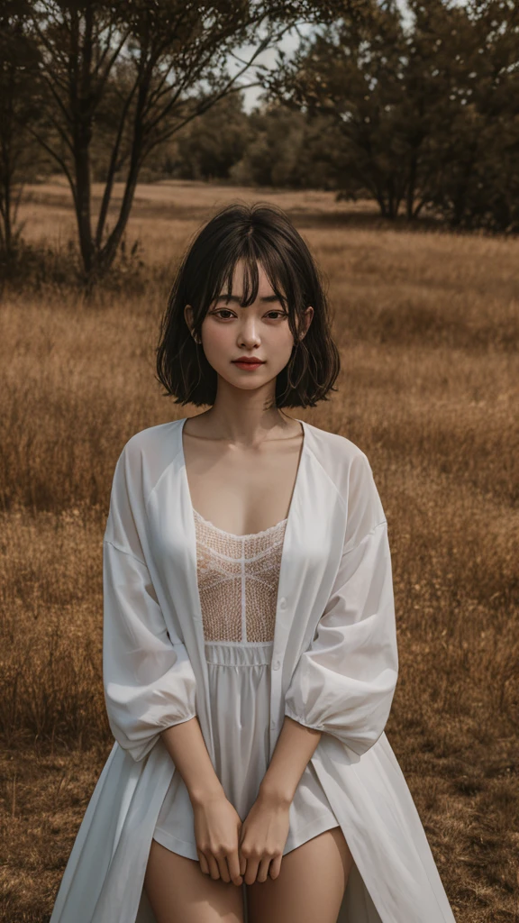 one person's、Excellent anatomy, masterpiece, Highest quality,Realistic, hyperRealistic, 16k hdr,(((Skirt Lift))),Browsing Caution、White short sleeve shirt、Blue Ribbon、Navy blue pleated skirt、Grey vest、Long Hair、Straight hair、bangs、freckles、Brown Hair、high school girl、White panties、thin、thin body、In the locker room