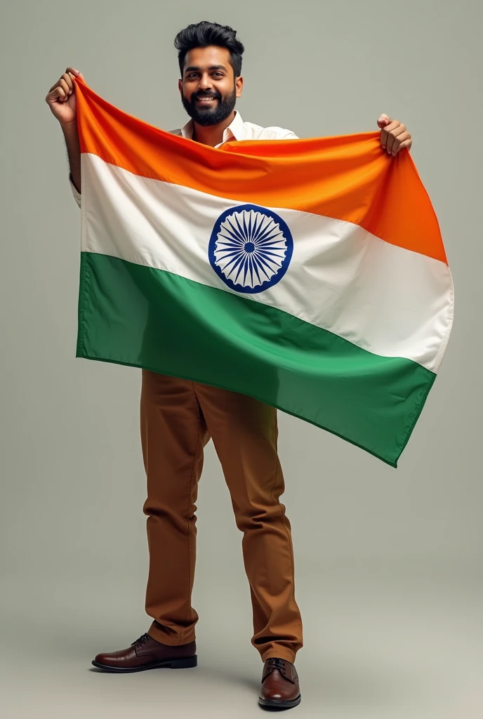 Munawar faruqui holding Indian Flag