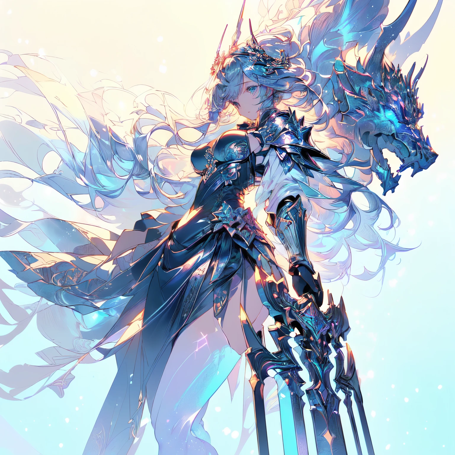 Holding a huge, large sword, Special Effects, VFX, Rendering of heavy fantasy armor, HD Art, {extremely detailed 16k CG unit wallpaper}, expansive landscape photography, (a view from below with focus on character and setting ), (wide open field view), (low angle shot), (high light: 1.2), (low light: 1.7), (warm light source: 1.2), complex details, (iridescent colors: 1.5), (bright lighting), (atmospheric lighting), ((高精度呈现每一个detail)Extremely accurate depiction)[high resolution],pixiv, Digital Art on Pixiv, Popular on Pixiv, In Pixiv, Top rated on Pixiv, Anime fantasy illustration, Anime Fantasy Artwork, (Detailed illustrations,Very beautiful and detailed drawing,Delicate lines and rhythm,Real texture expression),[Painted main line] (best quality:1.2, Very detailed, up-to-date, Energetic, 超high resolution, High contrast, Very detailed, masterpiece:1.2, best quality, Best aesthetics), Beautiful female breasts, (Large Breasts), Delicate skin texture, detail