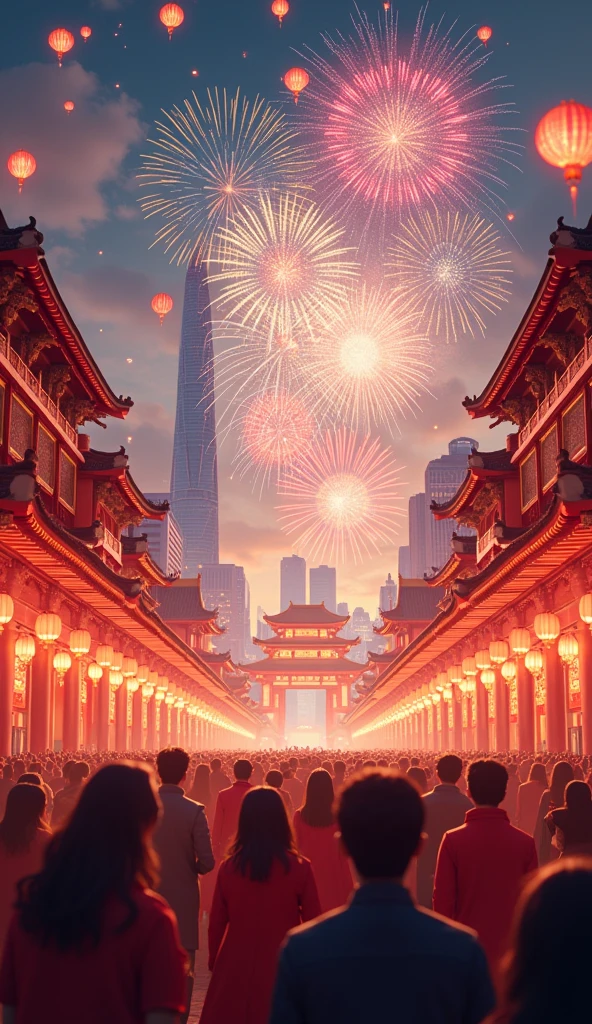 Great masterpiece，Ultra-realistic picture scenes，Love and blessings to the country，National history and culture，Joy and vitality，Prosperity and solidarity，fire works，the People's Republic of China，Tiananmen square, beijing，Celebrate National Day