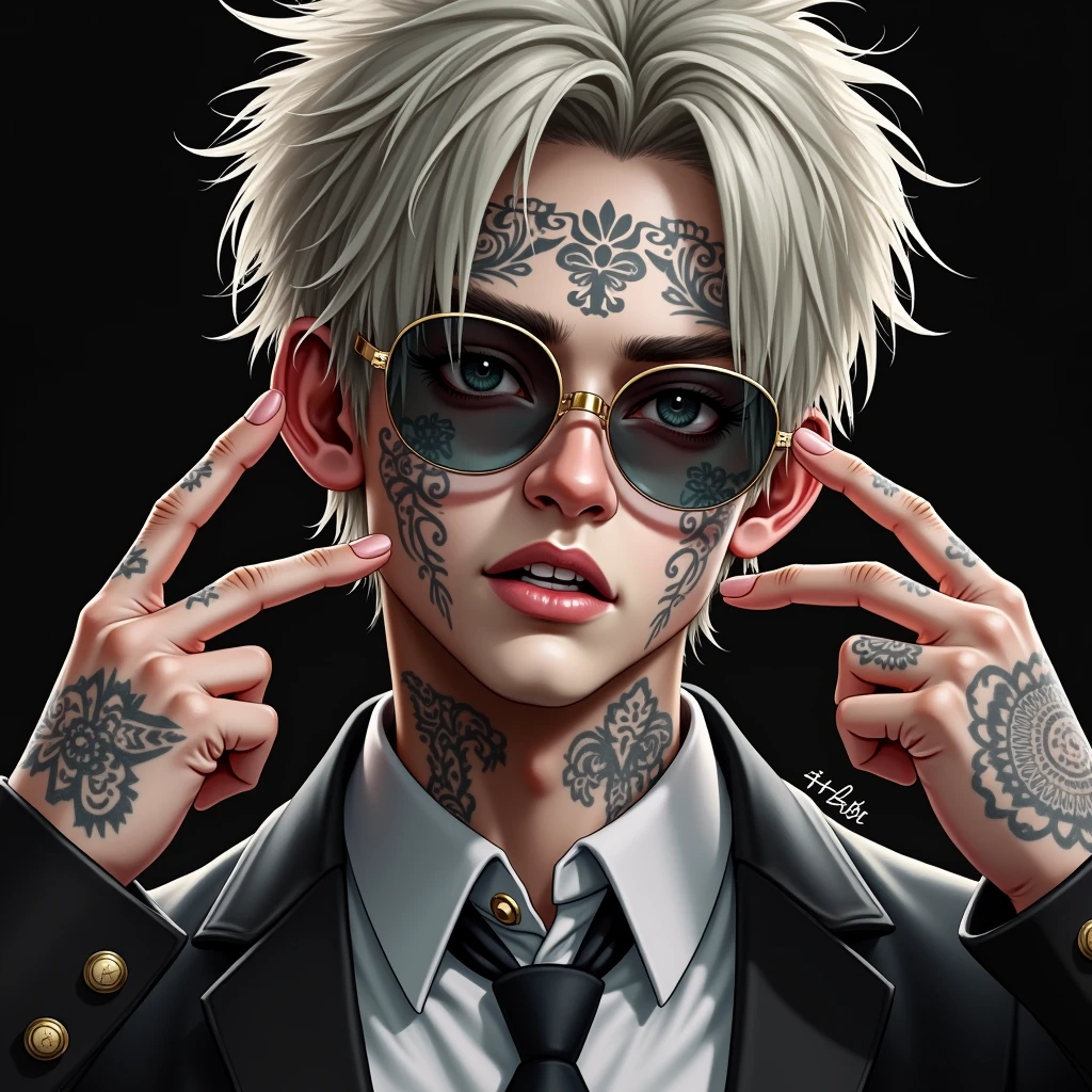 Profile picture.masculine, full of tattoo