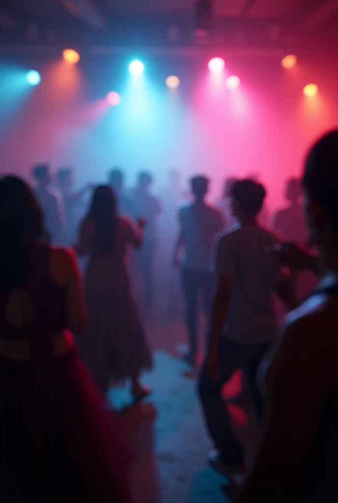 Really blur photo of the ambience of an indian club party