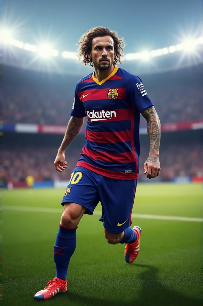 Modric wearing a Barcelona shirt