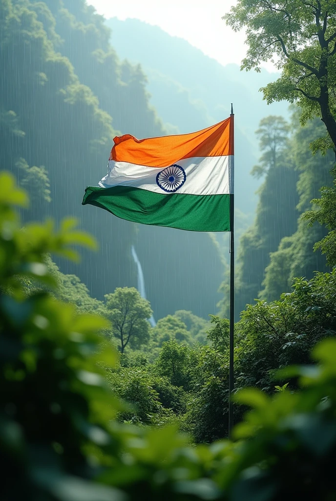 Indian flag nature Meghalaya 