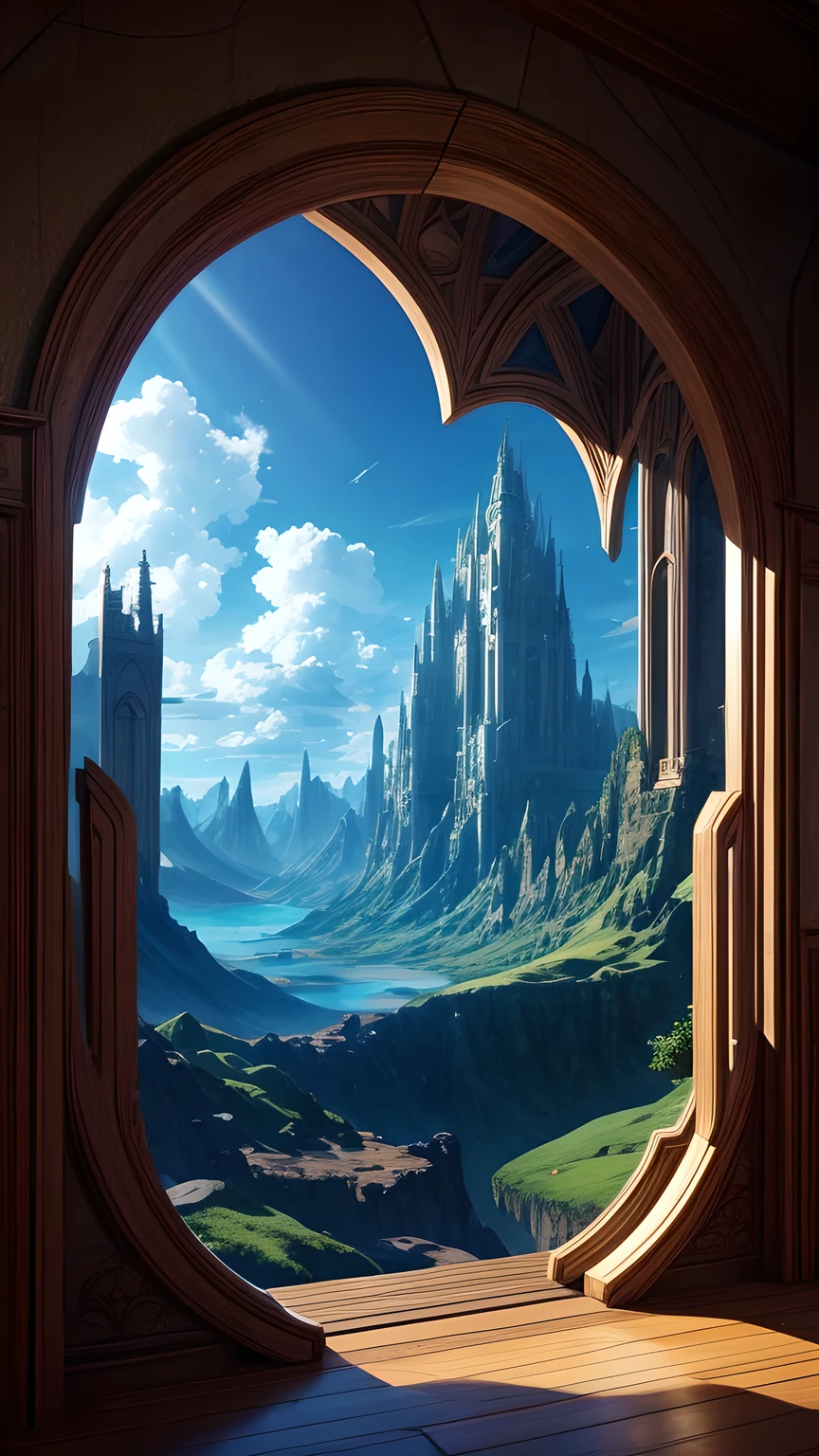 The world was created,fantasy,Cloud Window,Creation myth