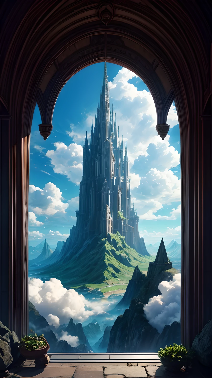 The world was created,fantasy,Cloud Window,Creation myth