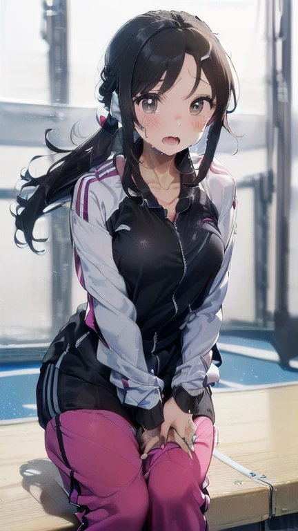 (must be follow these prompts:2.2),masterpiece,best quality,extremely detailed,(in her clothing:3.5),(in her track suit clothing:3.6),(adorable expression:2.5),(usual face:2.2),(displayed one girl on single picture:2.4),(black hair:2.1),(ジャージを着用している身長が低くて少しふくよかなHigh school girls:2.2),(そのHigh school girlsはあどけない印象だが臭い精液をかけられたジャージの上着とズボンをそのまま着用している:2.1),(そのHigh school girlsは湧き上がった性欲に対してジャージを着たままでこらえている:1.4),(A tough training session with sweat, semen and love juices gushing out:2.3),(Whenever I lose a match, my coach punishes me by making me cum inside her vagina all night long.:2.5),(そのHigh school girlsのジャージを着用している全身には性的絶頂に達しながら分泌されたぬるぬるした分泌物がまとわりついた:1.7),(そのHigh school girlsは性的に興奮した男子部員に脱いだジャージの汗の臭いを嗅がれたり精液をかけられたりしている:2.5),(そのHigh school girlsは着用しているジャージにだいぶ前に射精されたのでしみこんだ精液がやがて琥珀色に変色している:2.3),(libidonous tumultus are happened on her under her track suit:2.2),(そのHigh school girlsのジャージの股付近は汗と愛液のために臭くなっている:2.6),(そのHigh school girlsはInnocent faceでとても可愛い:1.9),(淫らな愛液がそのHigh school girlsのジャージのズボンの内股を伝って滴っている:2.1),(そのHigh school girlsのジャージに覆われたおっぱいは強い淫欲のせいでパンパンに膨らんでいる:2.4),(men's elected twangers were inserted her to the depth:2.3),(もちもちした丸みがある身体の精液臭いHigh school girls:2.3),(she was already stroked up to the depth intervaginal sensuous spot:1.8),(notably buldged up her inner labia majora:2.6),(A young, shy moan:1.5),(having big breasts in her clothing:2.6),(運動中のあどけない印象のHigh school girls:2.3),(そのHigh school girlsは身長は低いがほんの少しだけむちっとした身体をしている:2.1),(The crotch of his tracksuit pants is discolored with love juice stains.:2.5),(そのHigh school girlsはズボンの下に隠れて見えないそのマンコから愛液を滴らせながら痙攣している:1.8),(そのHigh school girlsのむちっとした太股をしっかり包みこんでいる臭そうなジャージのズボンは淫らな分泌物のために湿っている:2.0),(そのHigh school girlsは股間がドロドロになってもそのジャージのズボンはしっかり履いたまま耐えている:2.5),(ズボンの上からいつも自分の股間を押さえているHigh school girls:1.7),(A moan filled with childish embarrassment:1.5),(そのHigh school girlsのジャージに覆われた乳房や乳首は強い淫欲のために張っている:2.4),(そのHigh school girlsは真面目に練習している:2.5),(そのHigh school girlsの脚は短くて太い:2.2),(High school girls:2.2),(she looks like japanese idol:2.3),(Tracksuit pants are made of a durable fabric that will never tear.:2.3),(Her breasts are completely hidden under her jersey:2.4),(she looks like a ta:2.0),(これらは他の誰にでもなく全てそのHigh school girls自身に降りかかった内容:3.5),(Make sure to depict the face:5.3),(Calm expression:4.3),(Innocent face:3),(そのHigh school girls一人だけをしっかりと描いた:3.3),(登場人物はそのHigh school girlsのみ:4.2),(Portrait Style:5)