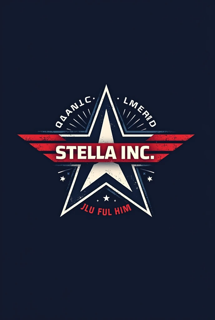 “Stella Inc.” - company logo, weapon manufacturer, american, red, blue and white, stars, “quality for liberty” slogan