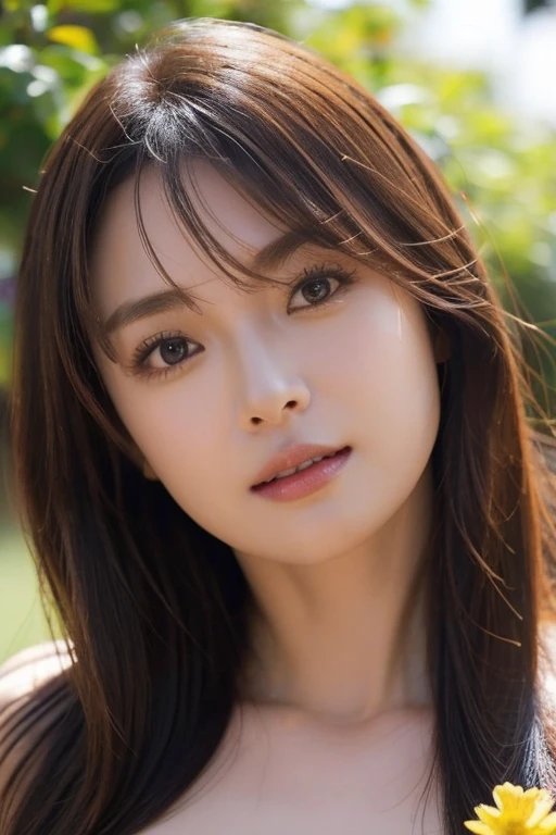 ((Exposing breasts 1.6))),(((Exposing breasts 1.6))),(((Exposing breasts 1.6))),masterpiece, Highest quality, 8k, Absurd, Beautiful medium long bob hair,Woman in her late 20s, That shy expression is cute, （Sensual Style）,(（Seven episodes were filmed................1.4）), (Nude 1.5), No makeup, The near road and the far road, Written boundary depth, Surreal, High resolution, photograph, Sharp focus, Face lamp, Dynamic Lighting, highest detailed, ,Extreme detaileds、Super detaileded、detailed、Real Skin、elegant features、Positive and optimistic、（The background is a colorful flower field)