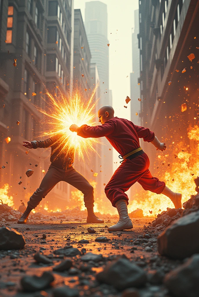 Saitama lands the first blow