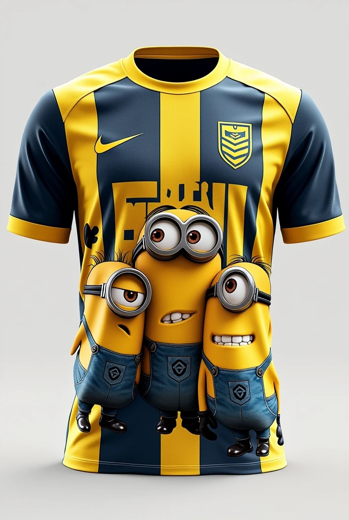 a soccer jersey with a Despicable Me logo