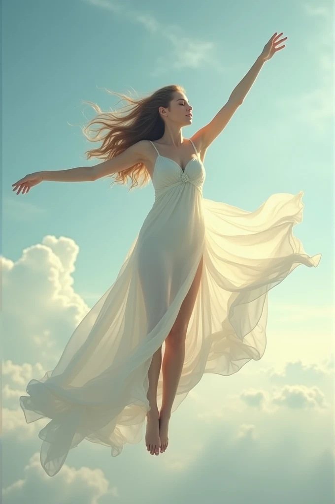 Woman in the air